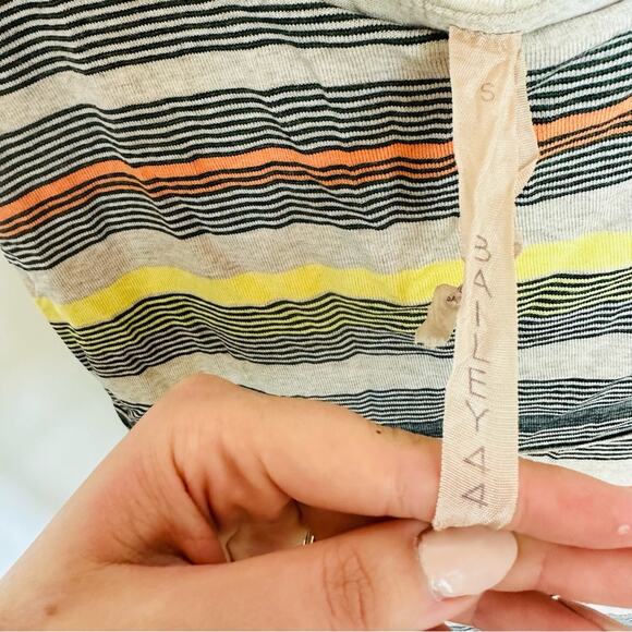 ANTHROPOLOGIE BAILEY44 Cream Black Striped Layered Bodycon Tank Top Mini Dress S - Picture 4 of 13